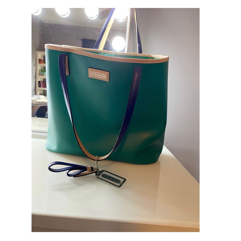 ‘Like-New Leather Coach Tote’👜